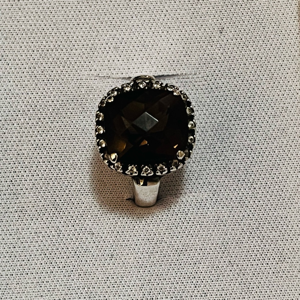 Elegant smoke topaz Ring